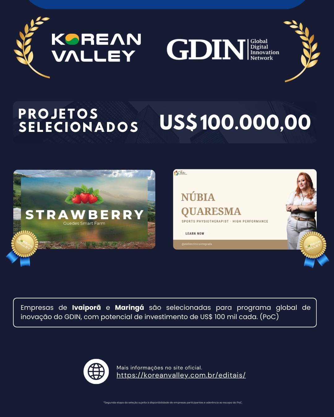 Empresas de Ivaiporã e Maringá são selecionadas para programa global de inovação do GDIN, com potencial de investimento de US$ 100 mil cada. (PoC) #2